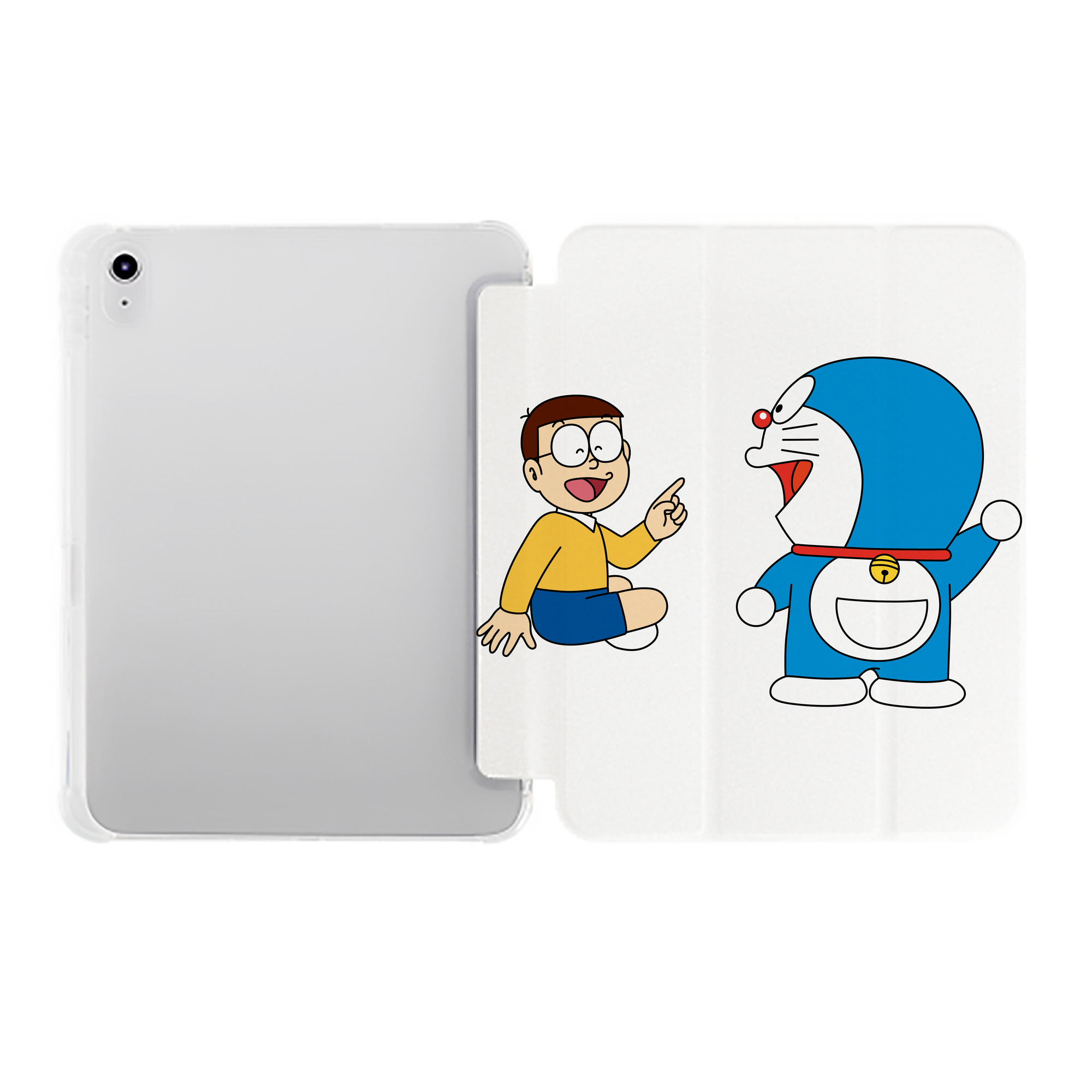 （画像用） ドラえもん Doraemon IPad ケース ペン収納付き 三つ折りスタンド PUレザー×シリコン 対応機種9.5/10.5/10.9インチ